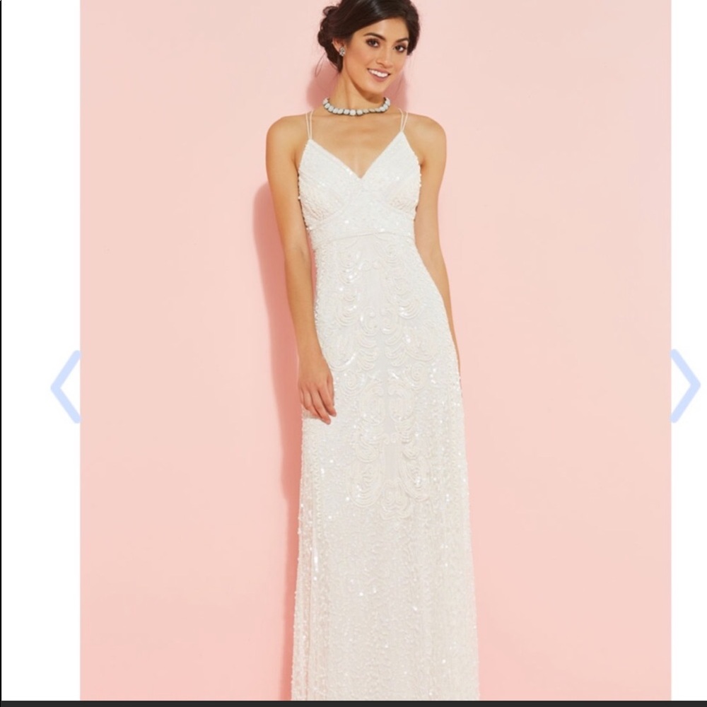 White Sequin Gown